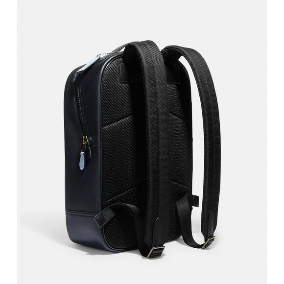 COACH WESTWAY Backpack Colorblock Midnight/Black Leather w Patch CE493 NWT $498 - Picture 10 of 12